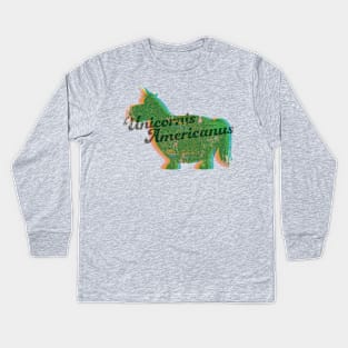 Unicornis Americanus Kids Long Sleeve T-Shirt